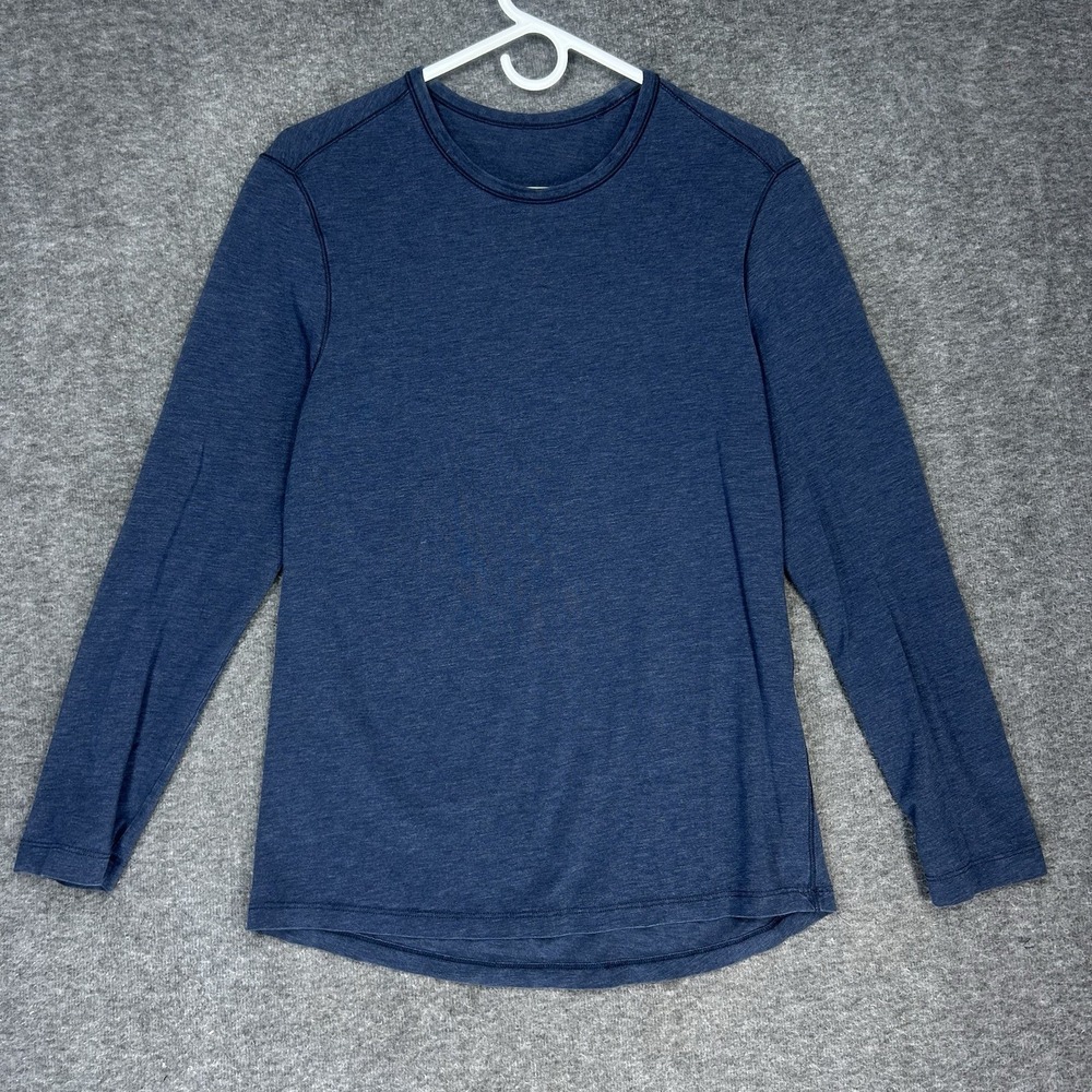 Lululemon 5 Year Basic Long Sleeve Crew Neck Tee Shirt Mens‎ Small Blue